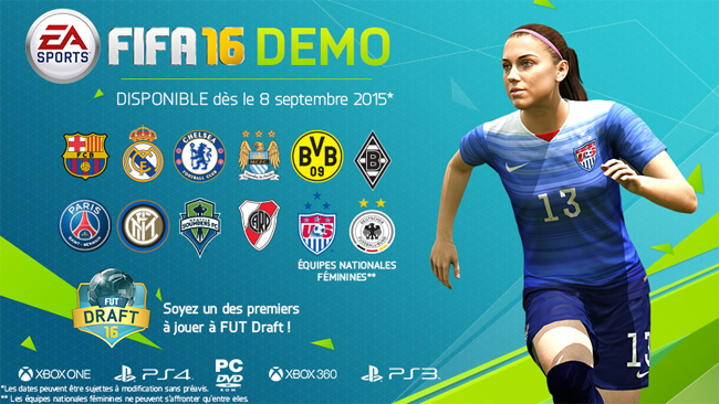 FIFA 16 : rendez-vous le 8 septembre pour la démo jouable