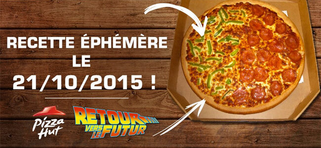 La pizza de Retour vers le Futur 2 disponible aujourd'hui chez Pizza Hut
