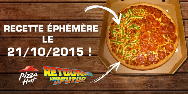 La pizza de Retour vers le Futur 2 disponible aujourd'hui chez Pizza Hut