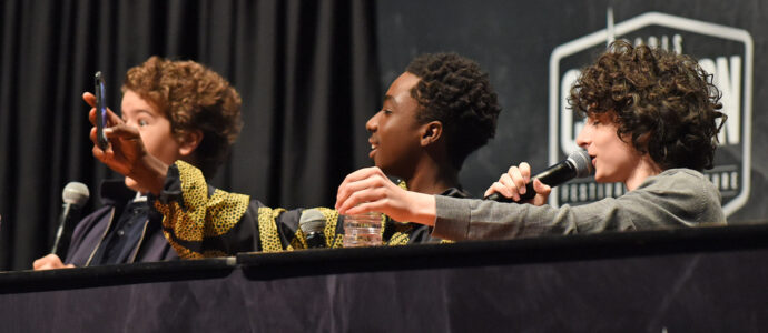 Comic Con Paris - Caleb McLaughlin, Finn Wolfhard & Gaten Matarazzo - Stranger Things