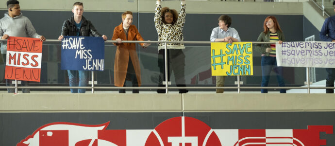 Photo High School Musical: The Musical: The Series – Episode 106: What Team? - Dara Renee (Kourtney) & Larry Saperstein (Big Red)