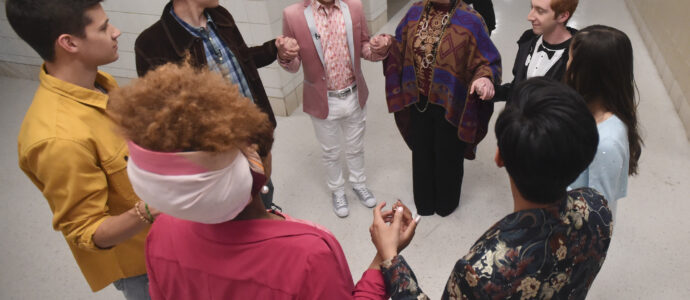 Photo High School Musical: The Musical: The Series – Episode 109: Opening Night - Dara Renee, Matt Cornett, Joshua Bassett, Joe Serafini, Julia Lester, Larry Saperstein, Olivia Rodrigo, Frankie A. Rodriguez & Kate Reinders