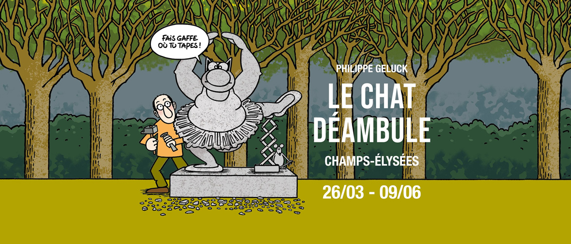 « Le Chat » de Geluck s’installe sur les Champs Elysées