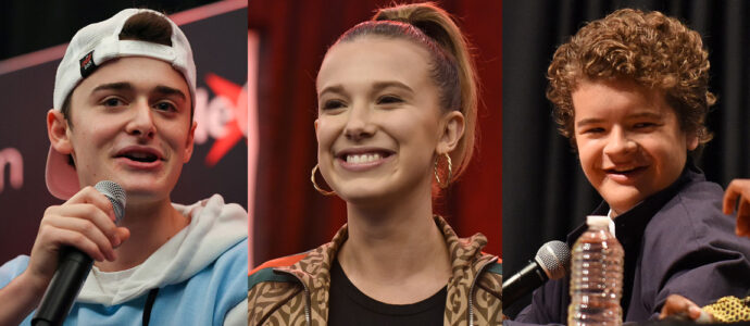 Stranger Things : Millie Bobby Brown, Noah Schnapp et Gaten Matarazzo réunis au Stranger Fan Meet 5