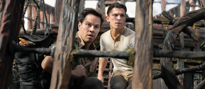 Uncharted: the movie with Tom Holland and Mark Wahlberg in movie theaters on February 18