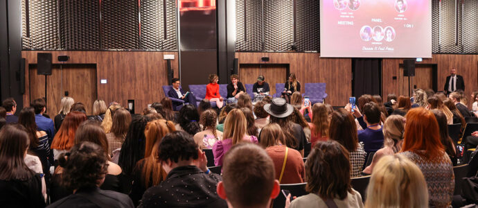 Emma Myers, Hunter Doohan & Georgie Farmer - Wednesday - Dream It Fest Paris