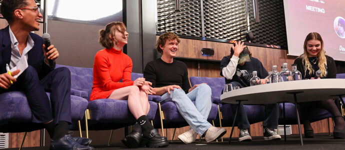 Emma Myers, Hunter Doohan & Georgie Farmer - Wednesday - Dream It Fest Paris
