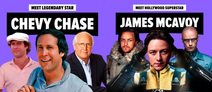 Chevy Chase and James McAvoy, new guests at Fan Expo Denver