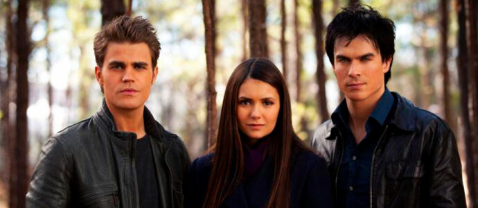 Paul Wesley, Ian Somerhalder and Nina Dobrev together at a convention