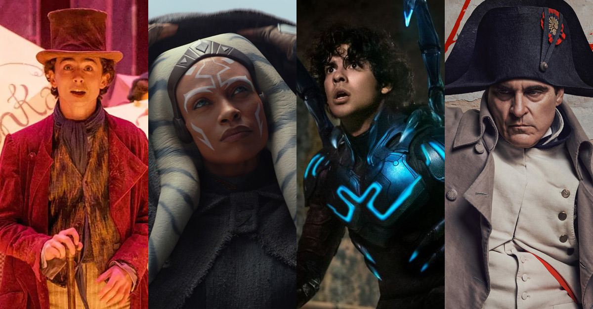 Wonka, Ahsoka, Blue Beetle, Napoleon: four trailers not to be missed these days