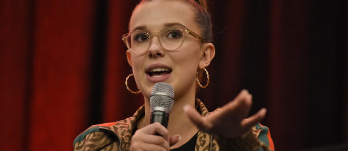 Stranger Things: Millie Bobby Brown at a convention in the United States in 2024